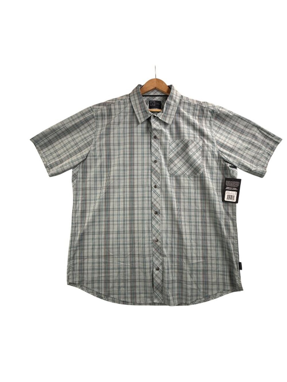 Magpul Shirt Mens 2XL Green Plaid Short Sleeve Button Up Rainey MAG738 Hiking